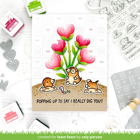 Lawn Fawn  LF3958 - Lawn Cuts - Heart Blooms Dies