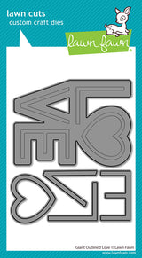 Lawn Fawn  LF3960 - Lawn Cuts - Giant Outlined Love Dies