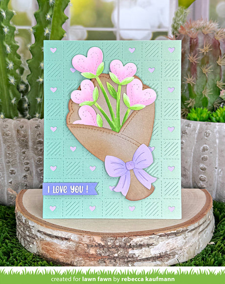 Lawn Fawn  LF3961 - Lawn Cuts - Quilted Heart Border Die