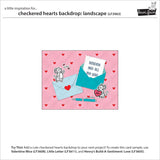 Lawn Fawn  LF3963 - Lawn Cuts - Checkered Hearts Backdrop: Landscape Die