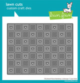 Lawn Fawn  LF3963 - Lawn Cuts - Checkered Hearts Backdrop: Landscape Die