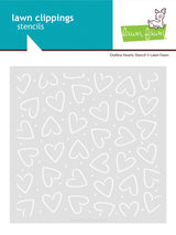 Lawn Fawn  LF3966 - Lawn Clippings - Outline Hearts Stencil