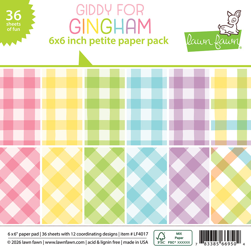 Lawn Fawn Giddy for Gingham Petite Paper Pack (LF4017)