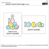 Lawn Fawn Stamp 'n Stencil Easter Eggs Stamp & Die Bundle LF4028 / LF4029