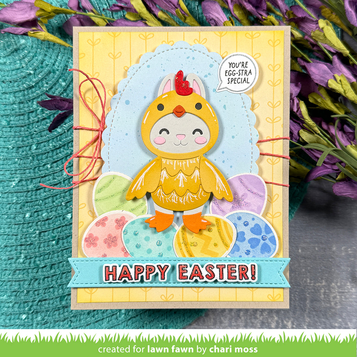 Lawn Fawn Stamp 'n Stencil Easter Eggs Stamp & Die Bundle LF4028 / LF4029