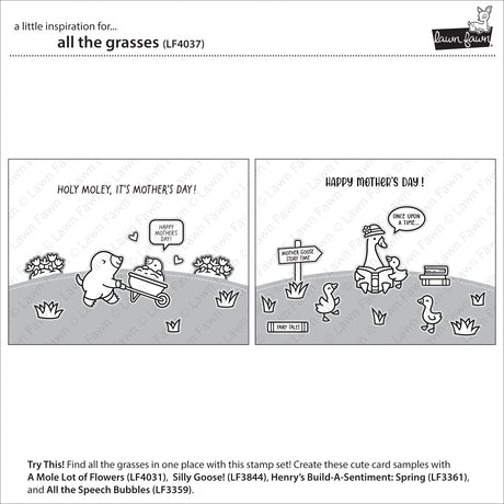 Lawn Fawn  All the Grasses Stamp & Die Bundle LF4037/LF4038