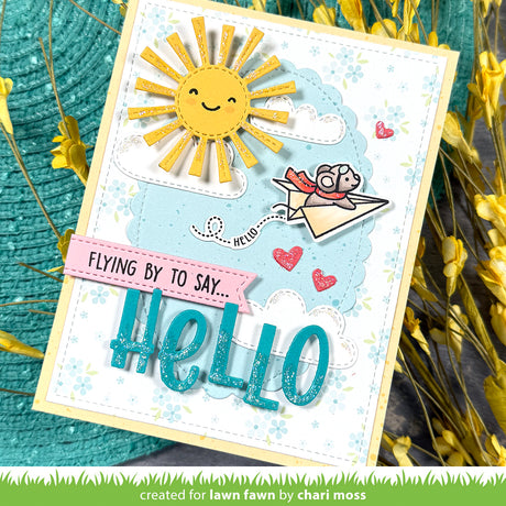 Lawn Fawn Have a Mice Flight Stamp & Die Bundle LF4040/LF4041