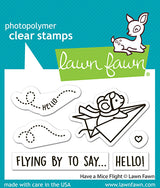 Lawn Fawn Have a Mice Flight Stamp & Die Bundle LF4040/LF4041
