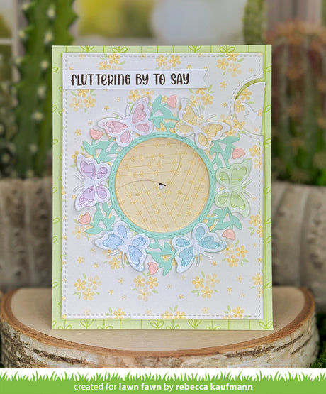 Lawn Fawn LF4046 - Magic Iris Butterfly Wreath Add-On Dies