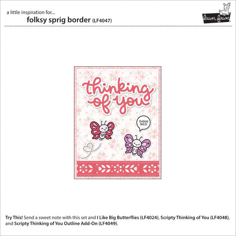 Lawn Fawn LF4047 - Folksy Sprig Border Die