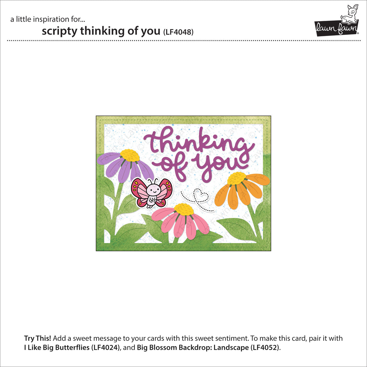 Lawn Fawn LF4048 - Scripty Thinking of You Die