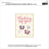 Lawn Fawn LF4049 - Scripty Thinking of You Outline Add-On Die