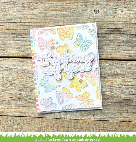 Lawn Fawn LF4049 - Scripty Thinking of You Outline Add-On Die