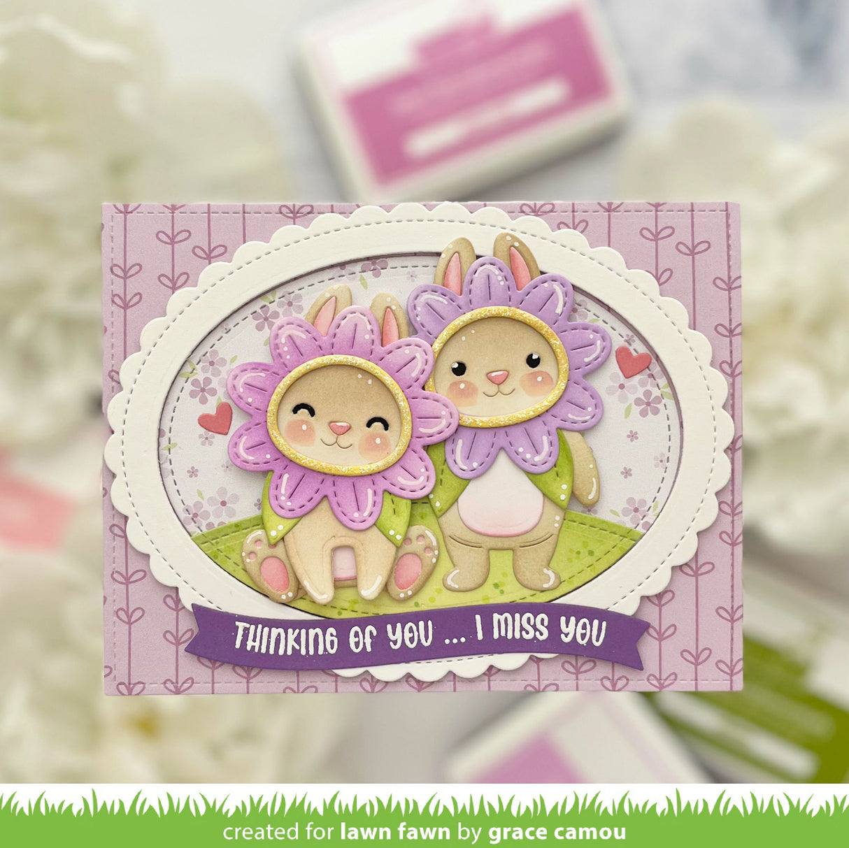 Lawn Fawn LF4050 - Stitched Scalloped Oval Stackables Dies