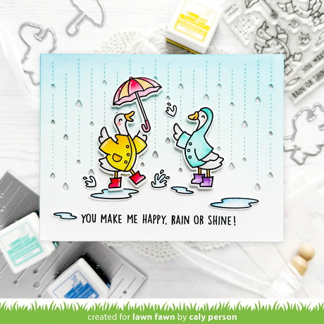 Lawn Fawn LF4072/LF4073 – Silly Goose Rain or Shine Stamp & Die Bundle