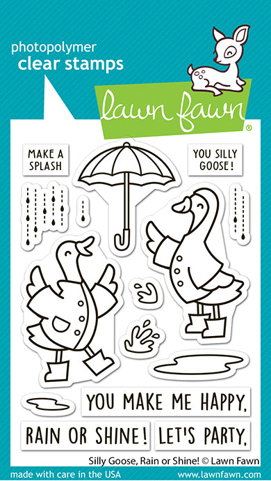 Lawn Fawn LF4072/LF4073 – Silly Goose Rain or Shine Stamp & Die Bundle