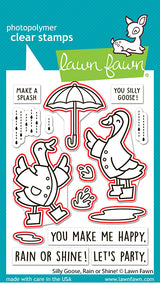 Lawn Fawn LF4072/LF4073 – Silly Goose Rain or Shine Stamp & Die Bundle