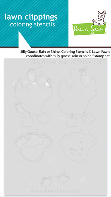 Lawn Fawn LF4074 – Silly Goose Rain or Shine Stencil