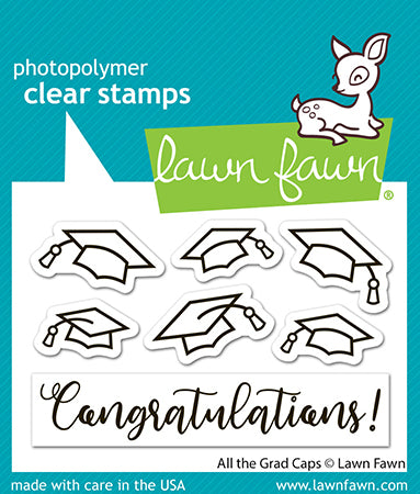 Lawn Fawn LF4079/LF4080 – All the Grad Caps Stamp & Die Bundle