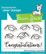 Lawn Fawn LF4079/LF4080 – All the Grad Caps Stamp & Die Bundle