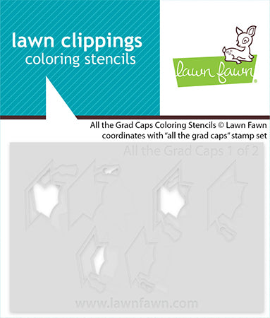 Lawn Fawn LF4081 – All the Grad Caps Stencil