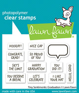 Lawn Fawn LF4082/LF4083 – Tiny Sentiments Graduation Stamp & Die Bundle