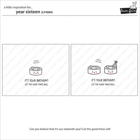 Lawn Fawn LF4084/LF4085 – Year Sixteen Stamp & Die Bundle