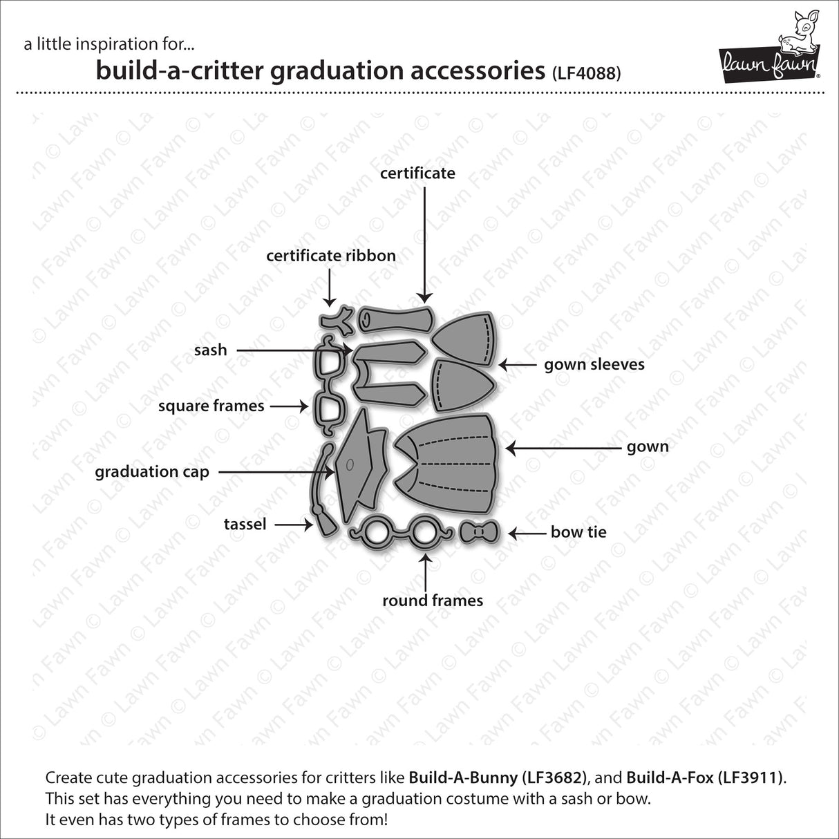 Lawn Fawn LF4088 – Graduation Accessories Dies