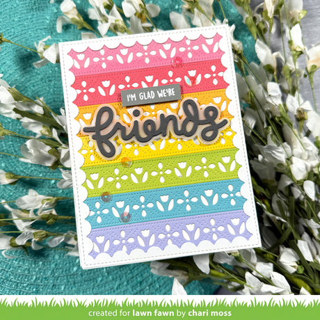 Lawn Fawn LF4091 – Folksy Tulip Border Die