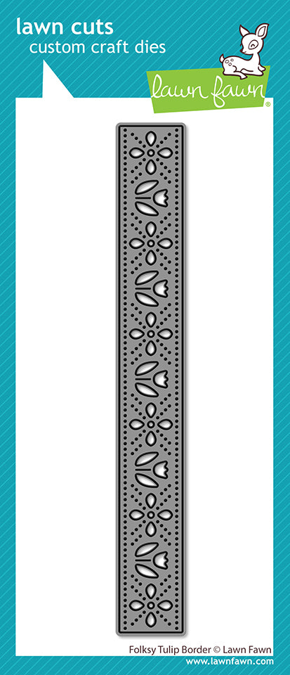 Lawn Fawn LF4091 – Folksy Tulip Border Die