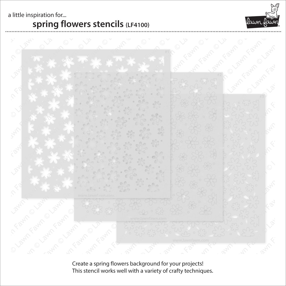 Lawn Fawn LF4100 – Spring Flowers Stencil