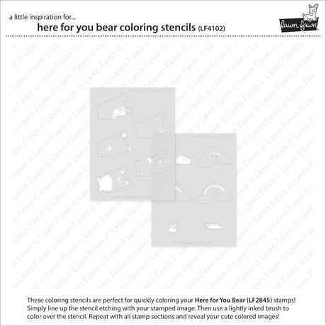 Lawn Fawn LF4102 – Here for You Bear Stencil