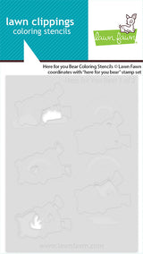 Lawn Fawn LF4102 – Here for You Bear Stencil