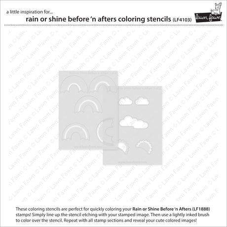 Lawn Fawn LF4103 – Rain or Shine Before & After Stencil