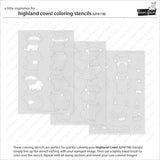 Lawn Fawn Highland Cows! Coloring Stencils (LF4118)