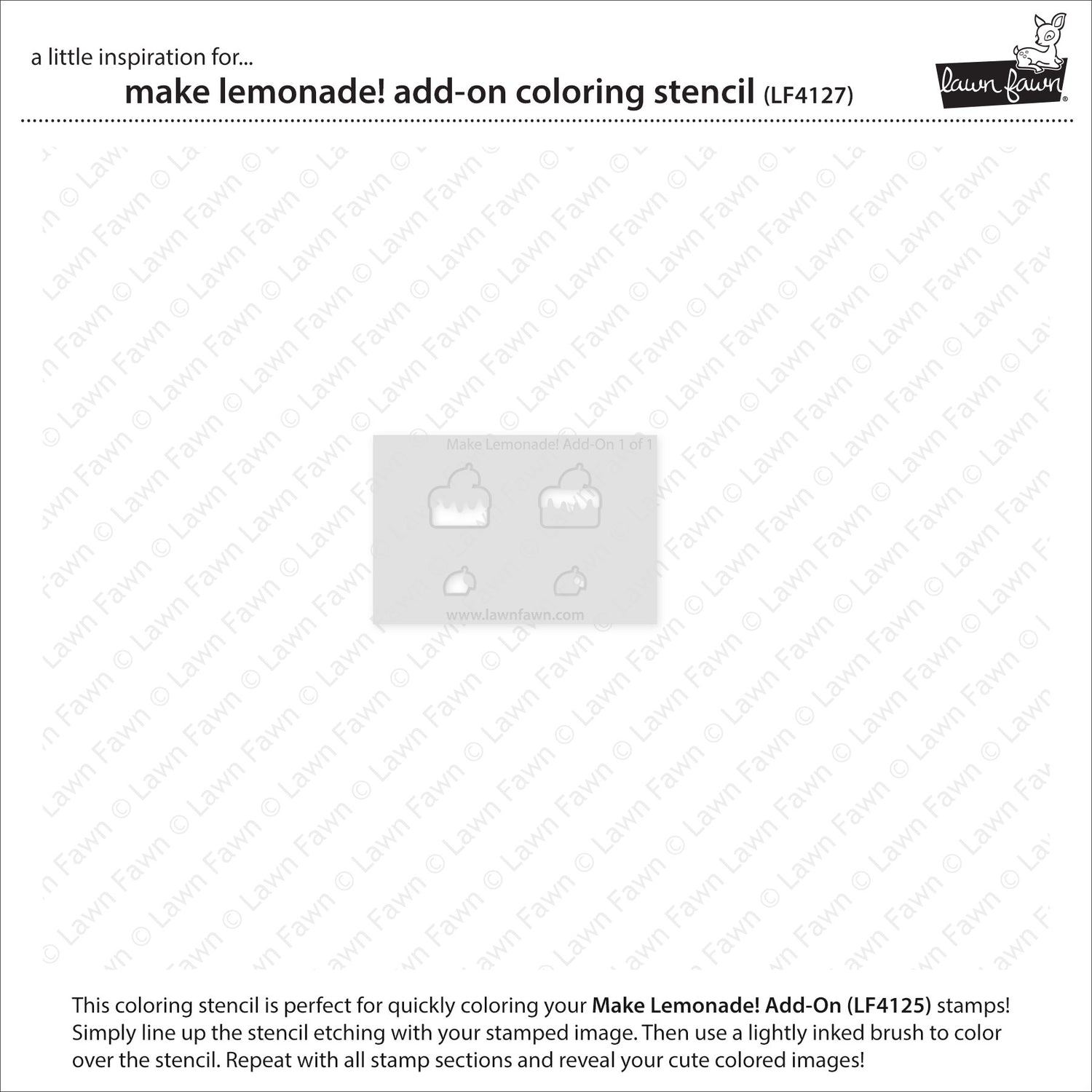 Lawn Fawn Make Lemonade! Add-On Coloring Stencil (LF4127)