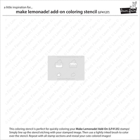 Lawn Fawn Make Lemonade! Add-On Coloring Stencil (LF4127)