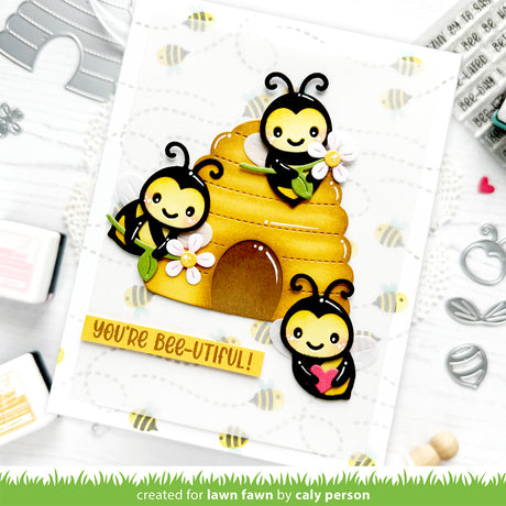 Lawn Fawn Henry's Build-A-Sentiment: Honey Bee (LF4128)