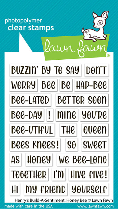 Lawn Fawn Henry's Build-A-Sentiment: Honey Bee (LF4128)
