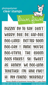 Lawn Fawn Henry's Build-A-Sentiment: Honey Bee (LF4128)