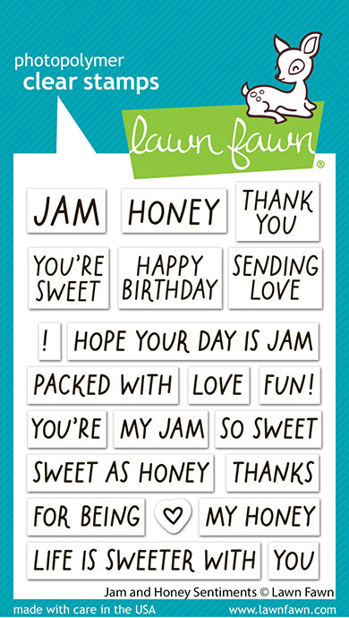 Lawn Fawn Jam and Honey Sentiments (LF4129)