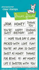 Lawn Fawn Jam and Honey Sentiments (LF4129)