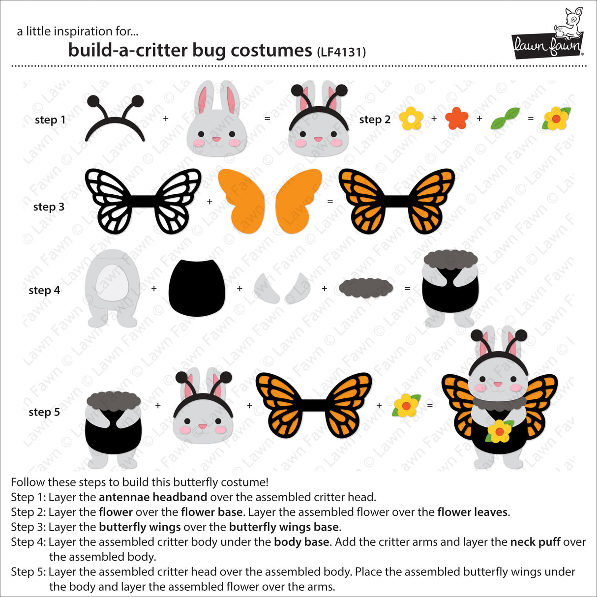 Lawn Fawn Build-A-Critter Bug Costumes (LF4131)