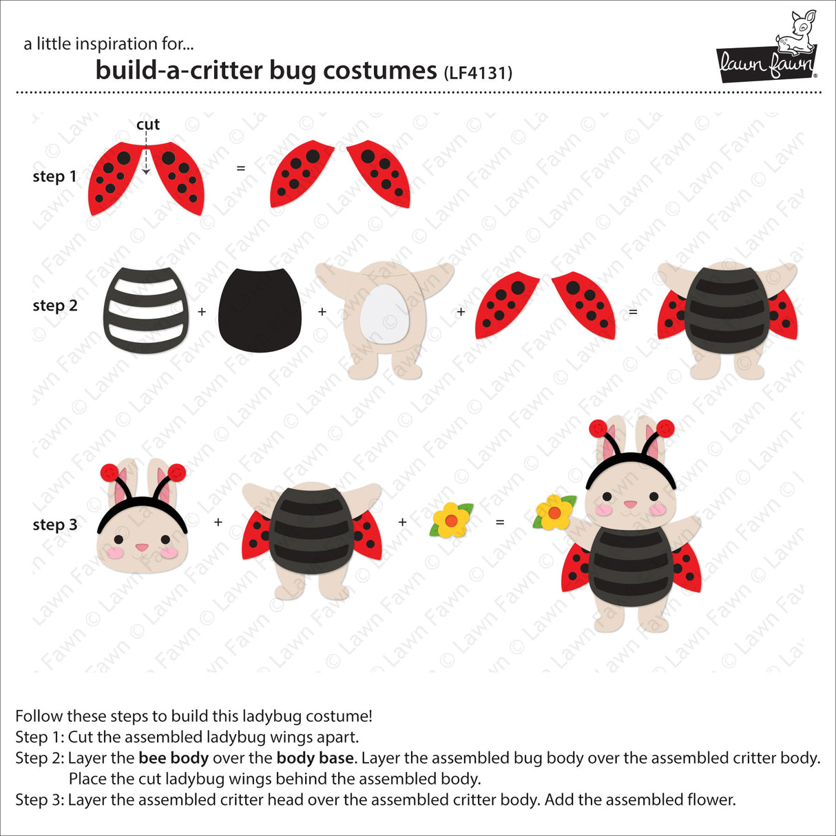 Lawn Fawn Build-A-Critter Bug Costumes (LF4131)