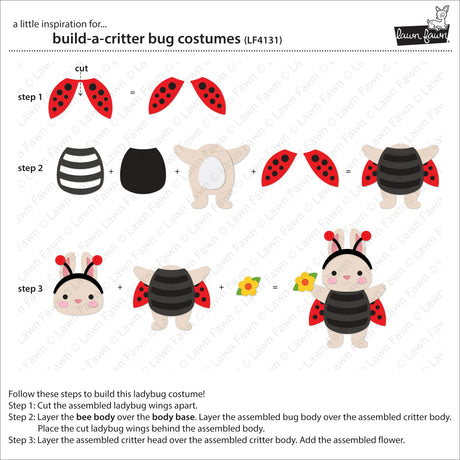 Lawn Fawn Build-A-Critter Bug Costumes (LF4131)