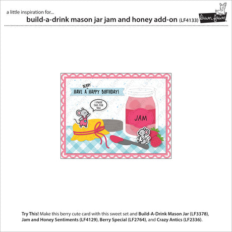 Lawn Fawn Build-A-Drink Mason Jar Jam & Honey Add-On (LF4133)