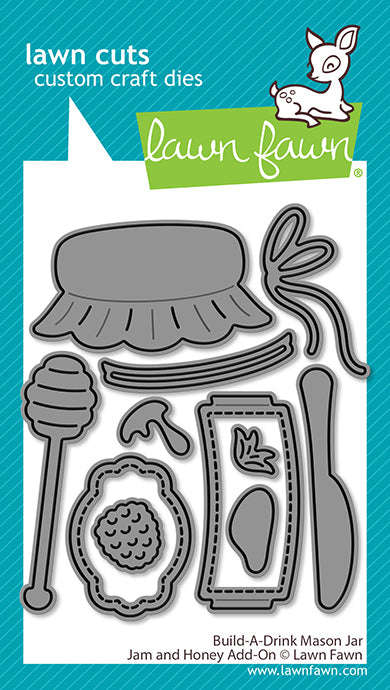Lawn Fawn Build-A-Drink Mason Jar Jam & Honey Add-On (LF4133)
