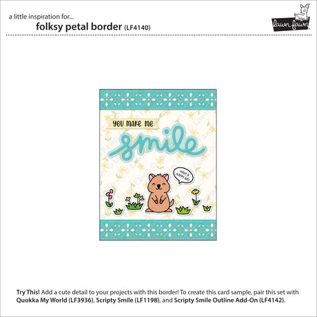 Lawn Fawn Folksy Petal Border (LF4140)