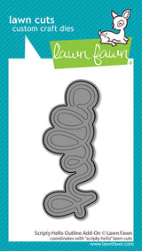 Lawn Fawn Scripty Hello Outline Add-On (LF4141)