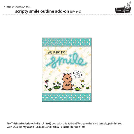 Lawn Fawn Scripty Smile Outline Add-On (LF4142)